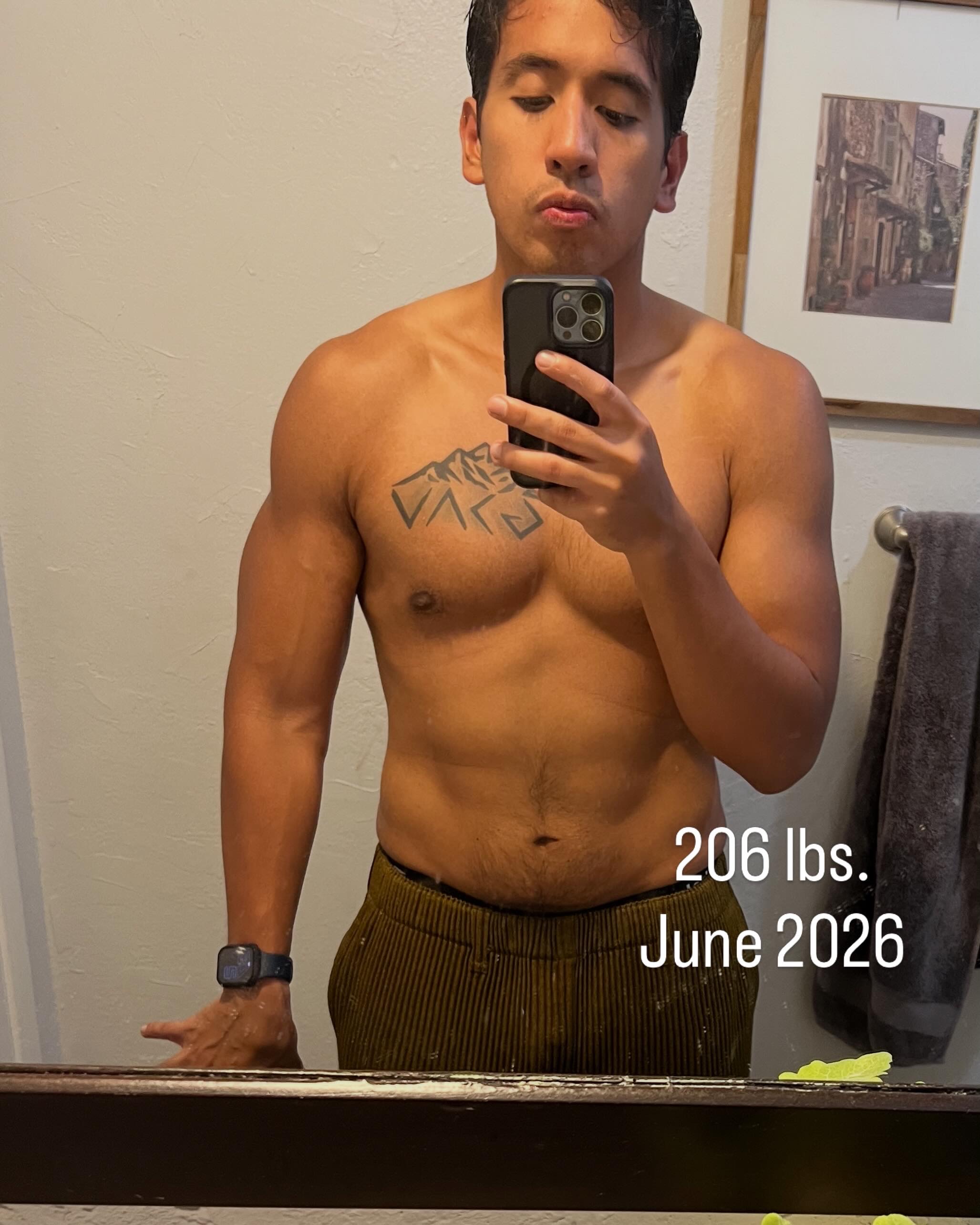 206 lbs June 2026
