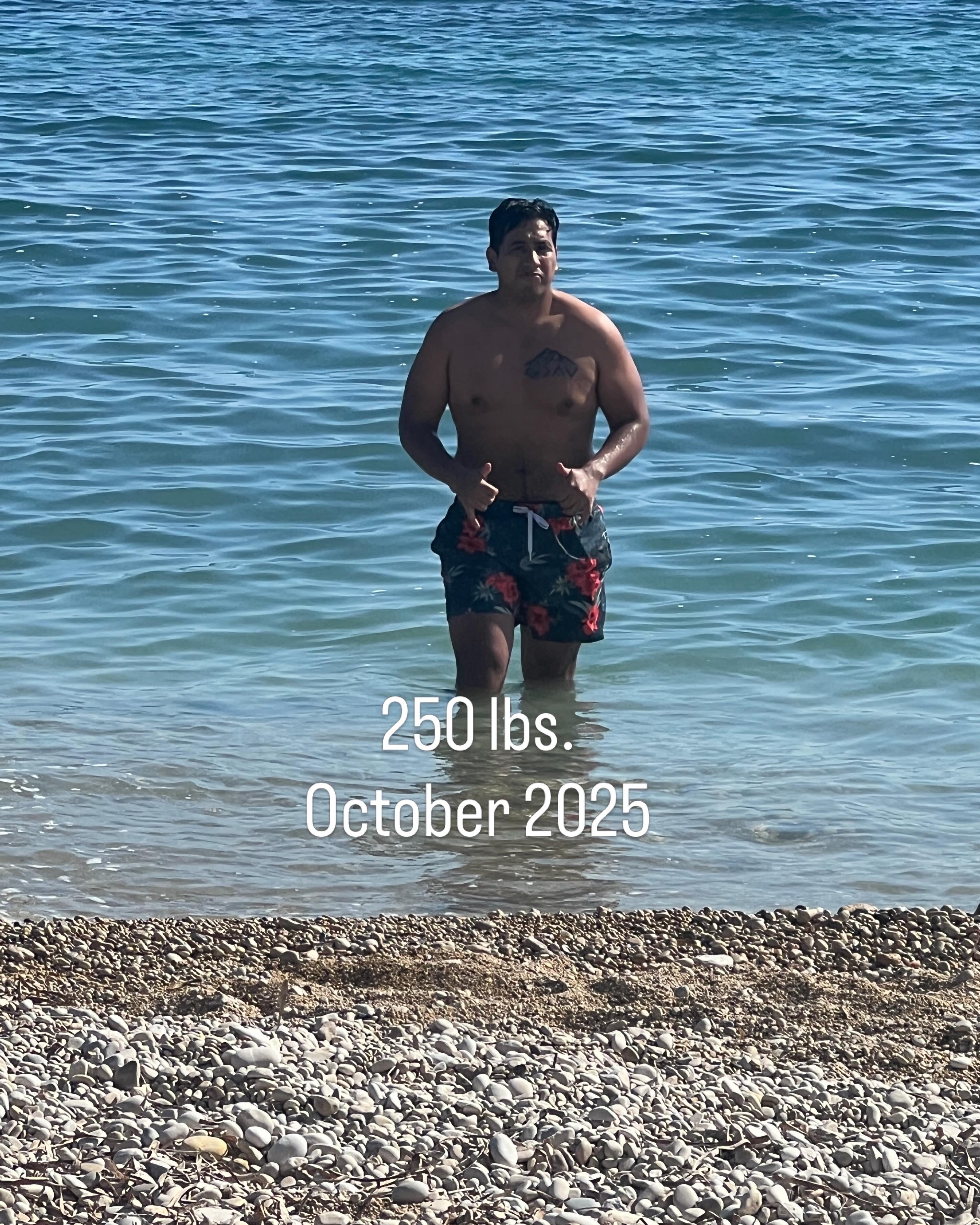 250 lbs October 2025
